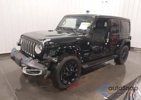 2022 Jeep Wrangler 4Xe Unlimited Sahara 4X4 из США, поврежденный, VIN 1C4JJXP61NW276048